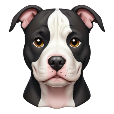 Black and white  pitbull sticker