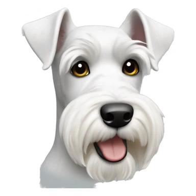 White miniature schnauzer sticker