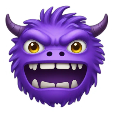 purple monster emoji sticker