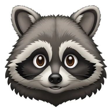 A raccoon trying to look away sticker
