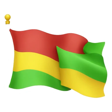 Green yellow red flag sticker