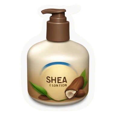 shea butter lotion bottle  sticker
