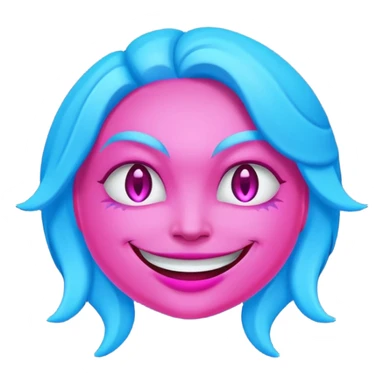 Neon light jinx evil smile sticker