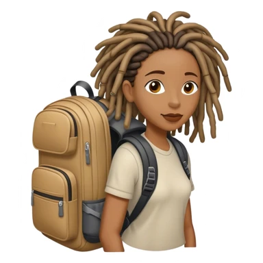 Black woman with locs traveling  sticker