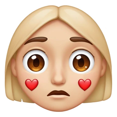 This emoji 😭 but with heart in eyes sticker