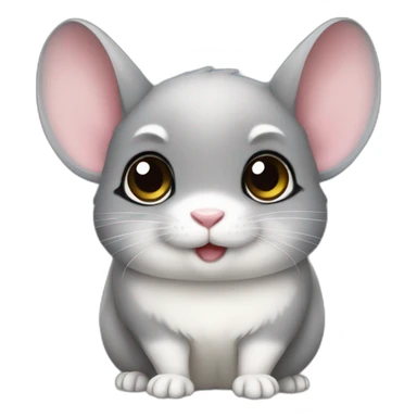 Cute chinchilla sticker