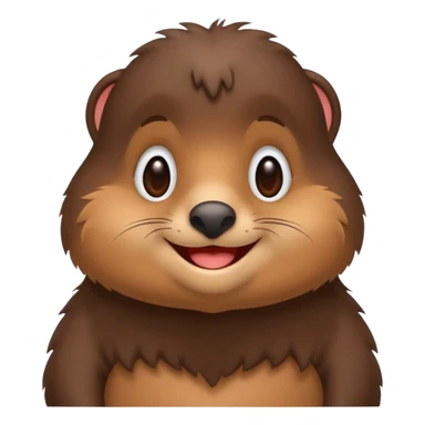 cute mole, simple, friendly, suitable for an emoji sticker