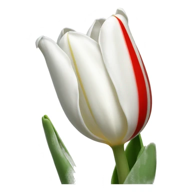 a white tulip with red lines formerly known as a Semper Augustus tulip sticker