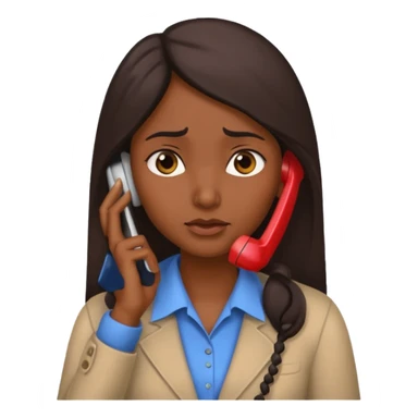 generate an indian female teacher calling. looking upset sticker