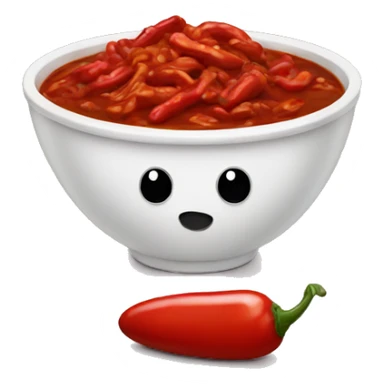 a bowl of chili  sticker