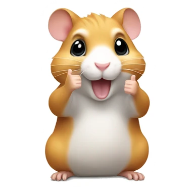 Hamster thumbs up  sticker