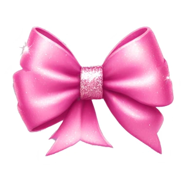 Pink bow with sparkle sticker