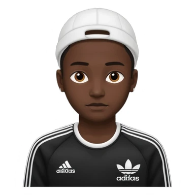 Adidas white stripes black human sticker