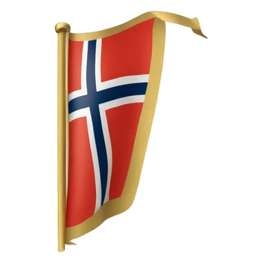 Golden norwegian flag sticker
