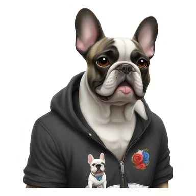 French bulldog with Corinthians t-shirt sticker