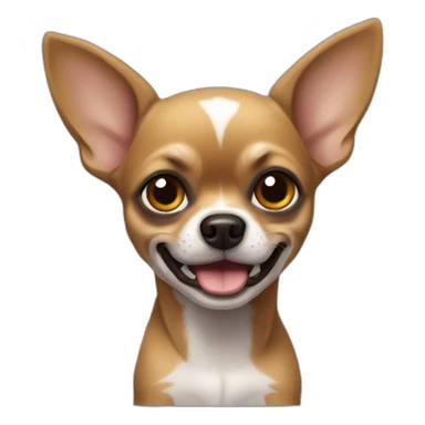 chihuahua NEGRO gritando sticker