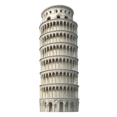 leaning Pisa tower sticker