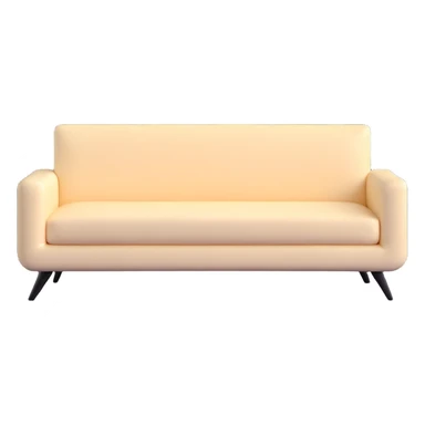 minimalist modern cream colored sofa sticker