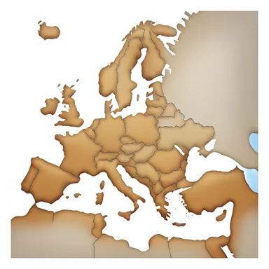 Map of Europe Euro Flag sticker