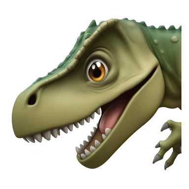 A dinosaur smacking ￼ sticker