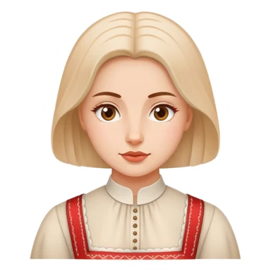traditional polish european woman simple traditional  sticker