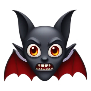red vampire resembling a bat sticker