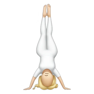 nurse dressed as a princess doing headstand sticker