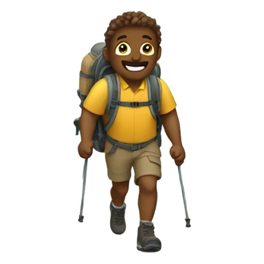 hiking on a sunny day sticker