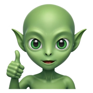 thumbs up alien sticker