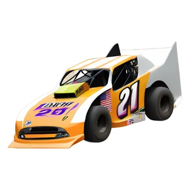 Dirt modified race car  sticker