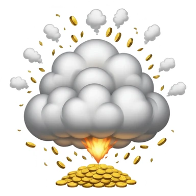 Atomic money bomb explosion  sticker