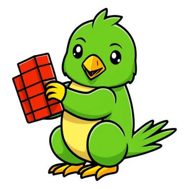 Kakapos playing with Legos  sticker