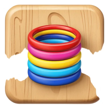 Colorful stacking rings sticker
