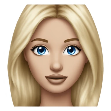 Realistic victoria secret model blonde blue eyes  sticker