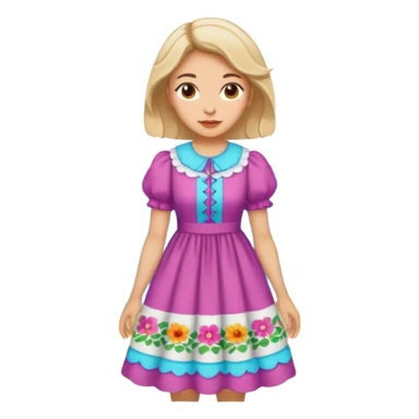 cottagecore colorful dress sticker