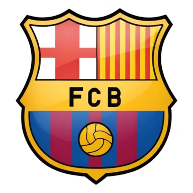 Fc Barcelona logo with bold colors sticker