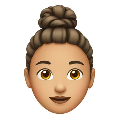 Girl with bun sticker
