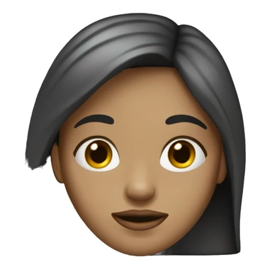 A girl with dark blonde hair, a big nose, full lips, and bony facial features. sticker