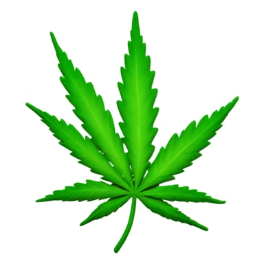 Marijuana leaf sticker