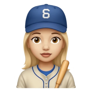 baseball hatted girl sticker