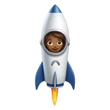 Girl in a rocket sticker