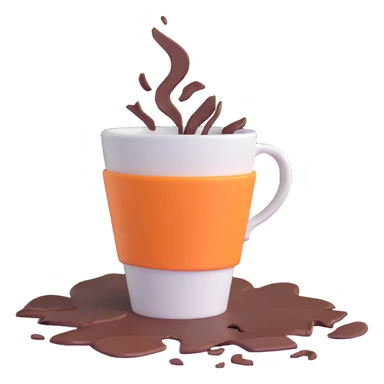 broken coffee cup sticker