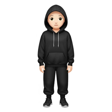 Oversized black hoodie and pants  sticker