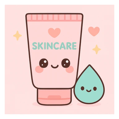 skincare, cute and playful sticker