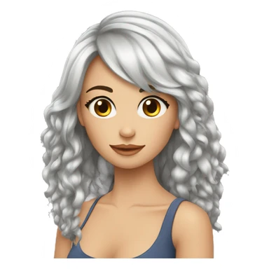 uma moça loira de olhos azuis cabelo longo e liso sticker