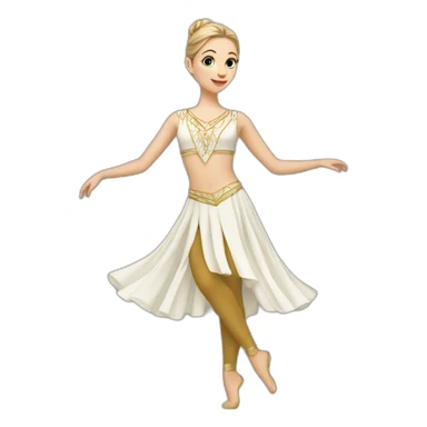 Caucasian dancer in national dress sticker