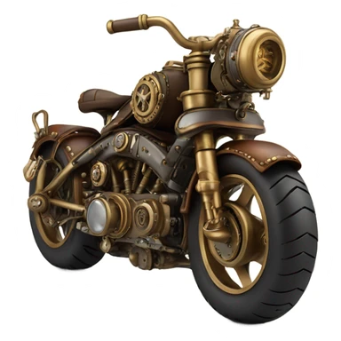 steampunk motorbike  rear sticker