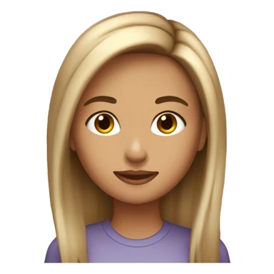 A cool girl with long brown and and blonde highlights  sticker