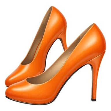 super realistic orange heels sticker