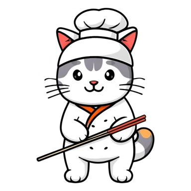 Sushi cat sticker